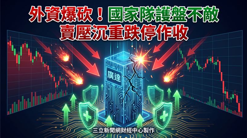 廣達創辦人林百里。廣達（2382）30日被外資狂砍2萬7311張，而國家隊砸9億7809萬7343元、買超3464張予以支撐。廣達該日股價終究在沉重賣壓下，依然跌停鎖死279元作收。（圖／三立新聞網財經中心蕭榕AI製圖）