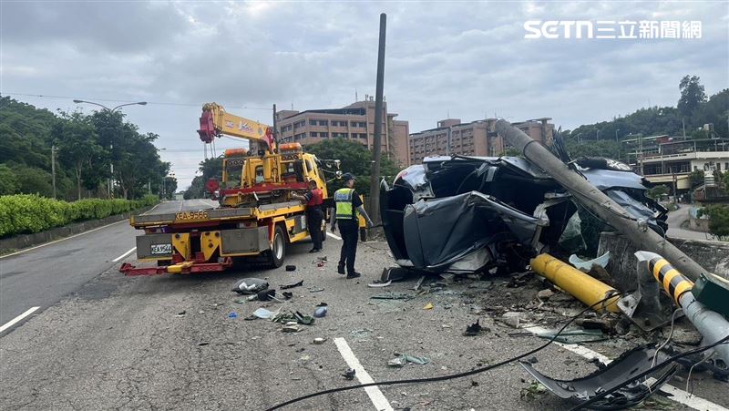 台1線死亡車禍！77歲婦過彎撞護欄慘死