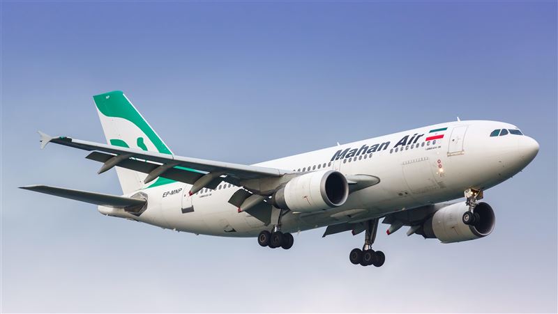 伊朗民用航空公司「馬漢航空」(Mahan Air)的空中巴士A310客機。(圖/美聯社/達志影像)