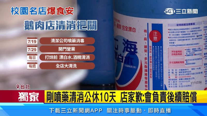 鵝肉店家表示,都有定時清消