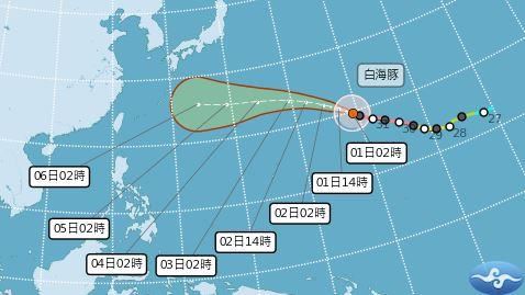 白海豚最新路徑曝光　粉專：不排除南落