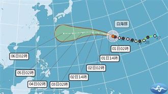 白海豚最新路徑曝光　粉專：不排除南落