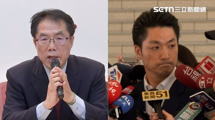 蔣萬安被問到,黃偉哲的行為也屬於言論自由嗎?他回應,要回到問題根本,為什麼要用國家暴力來箝制言論自由?(組合圖/翻攝畫面)