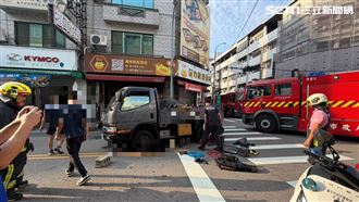 台中貨車撞飛路人！男遭卡輪下滿地鮮血