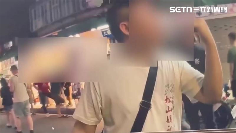 北市李男酒後大鬧通化街夜市的知名鹹水雞遭保護管束。(圖/翻攝畫面)