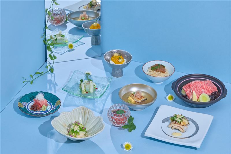 日勝生加賀屋夏季會席「短夜」，以海陸旬味描繪盛夏風景。（圖／飯店旅宿業者提供）