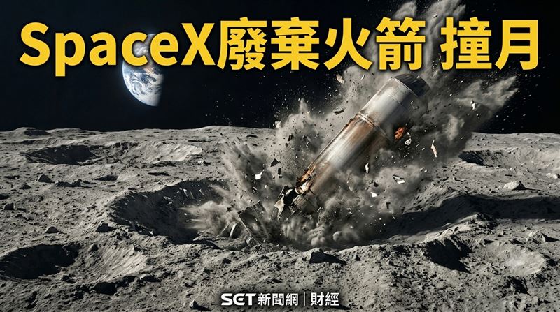 3噸TNT威力！SpaceX火箭「這天」撞月球