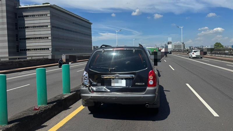 新／民權大橋5車撞一團畫面曝！2傷送醫