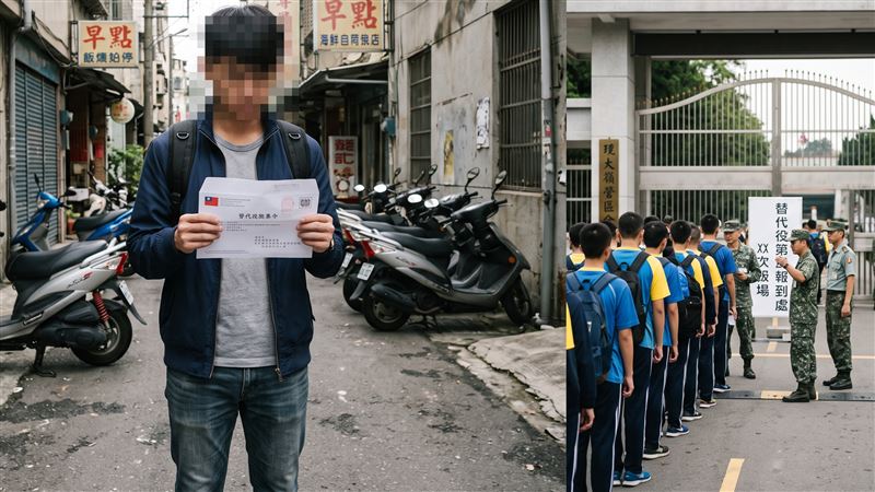 役齡男子違反替代役實施條例案件,遭判刑易科罰金執行完畢,下個月又親自收到替代役徵集令,照樣放鳥成功嶺。(示意圖/AI製圖)