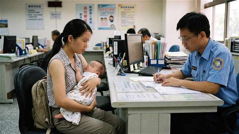 越南籍女子多年前從中國搭乘不明船隻偷渡入境來台,8年抱著10個月大的「黑戶寶寶」去自首。(示意圖/AI製圖)