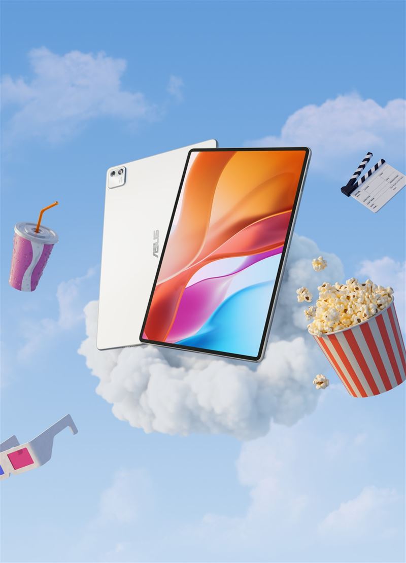 ASUS Pad推出超吸睛的雲朵白,以柔和的白色調妝點簡約輪廓,展現如同雲朵般的質感