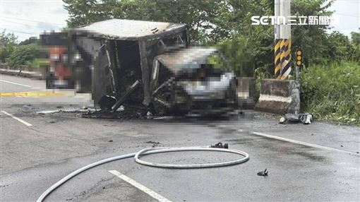 苗栗台6線奪命火燒車！男困車內燒成焦屍