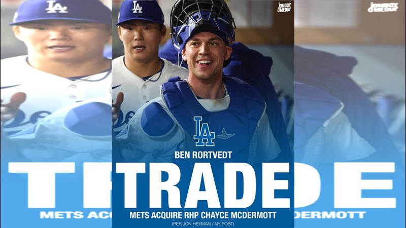 大都會把羅特維特(Ben Rortvedt)送往道奇。(圖/翻攝自X平台 @TalkinBaseball_)