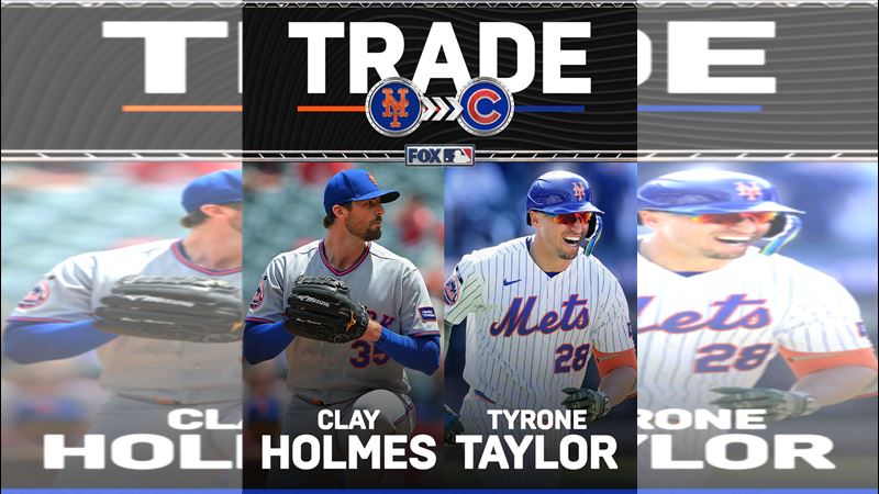 大都會將投手霍姆斯(Clay Holmes)、外野手(Tyrone Taylor)送往小熊。(圖/翻攝自X平台 @MLBONFOX)