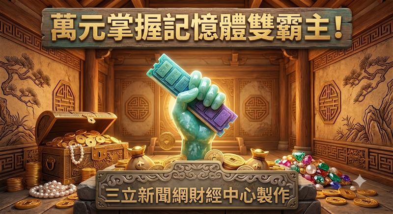 高頻寬記憶體(HBM),則由韓國兩大半導體巨擘三星電子與SK海力士形成主導地位,兩者合計在記憶體半導體市場中擁有70%的市佔率,在HBM領域更有接近八成的絕對寡占優勢。(圖/三立新聞網財經中心蕭榕AI製圖)