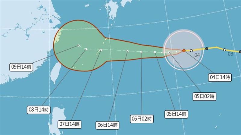 白海豚颱風又變強!估2地進首波海警範圍
