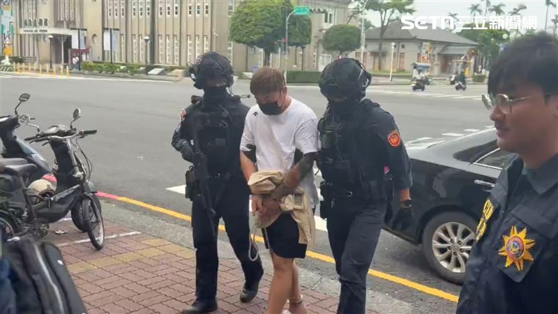 林男逃亡12天在台中落網。(圖/記者朱俊傑攝影)