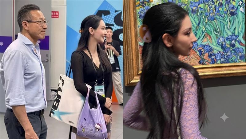 阿里巴巴主席蔡崇信驚傳離婚,網路瘋傳一張他與年輕女子的公開場合合照,引發各種臆測。(圖/翻攝自王秋怡小紅書)