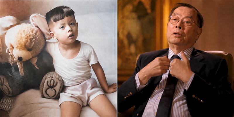 黃崇仁一生迎戰千重浪!負債1200億起死重生、賈伯斯是仇人也是恩人,「九命怪貓」留下珍貴10堂人生課。圖左為黃崇仁小時候。(圖/翻攝自《NTU Focus 焦點.臺灣大學 EDU 頻道畫面》)