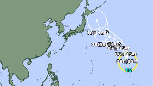 昌鴻颱風生成。(圖/翻攝自日本氣象廳)