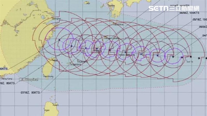 颱風路徑。(圖/翻攝自Tropical)
