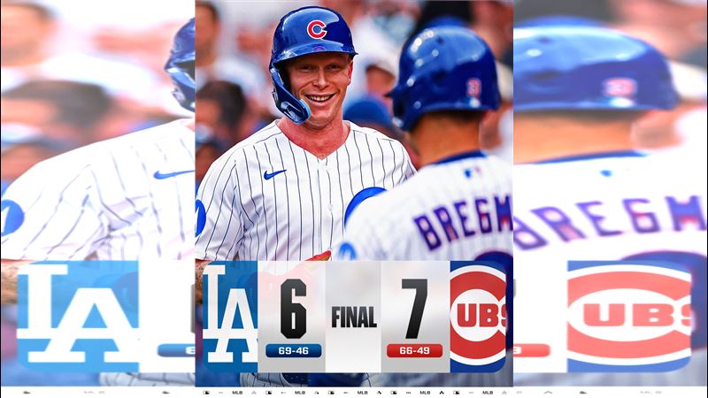 道奇6:7不敵小熊遭橫掃。(圖/翻攝自X平台 @MLB)