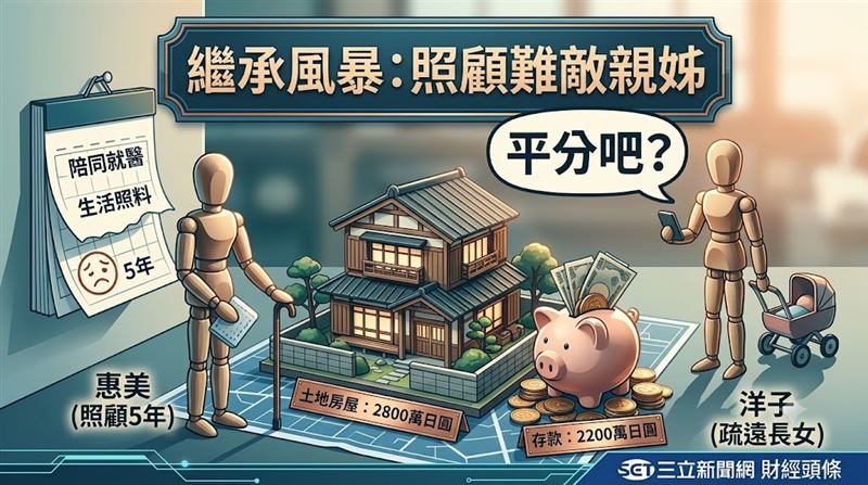 獨自護父五年遭平分遺產　揭露法律殘酷