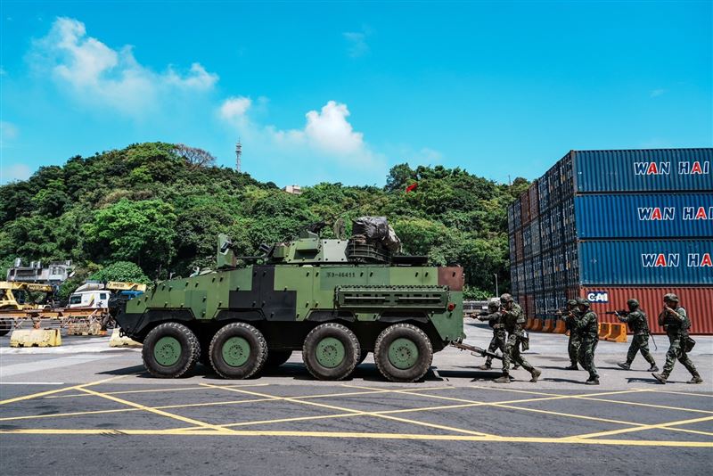 第三作戰區執行要港防護，模擬北部地區重要港口遭敵入侵（圖／青年日報提供）