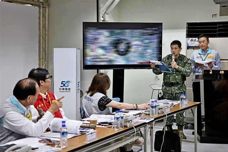 屏東跟高雄2026城鎮韌性演習6日進行兵棋推演,季連成坐鎮(圖/國防部提供)