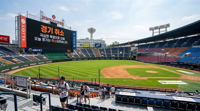 韓國職棒(KBO)受到全境酷暑影響,決定於8月7日至9日暫停所有賽事。(圖/AI生成圖)