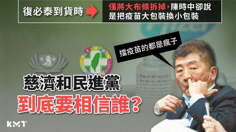 昔嗆擋疫苗!慈濟遭詐10億 國民黨拒道歉