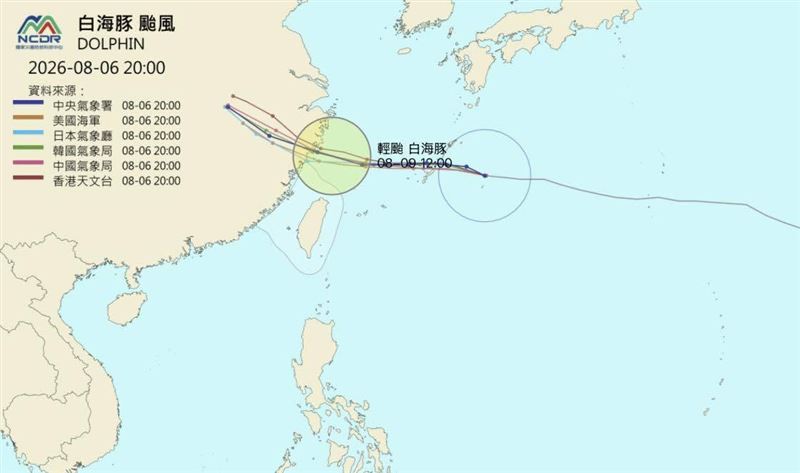 白海豚颱風最新各國路徑曝光。(圖/翻攝自用事實說颱風臉書)