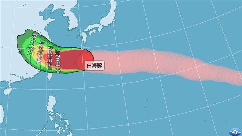 鄭明典揭白海豚動態 氣象署:不排除陸警