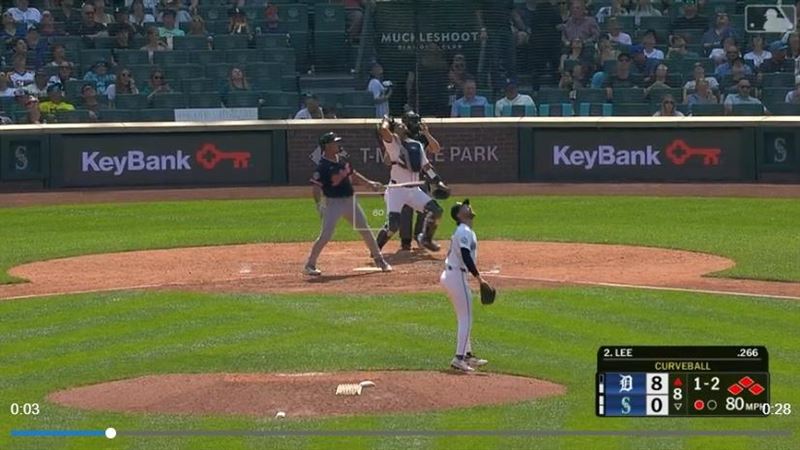 旅美小將李灝宇打成三壘界外區不營養飛球。(圖/翻攝自MLB官網)