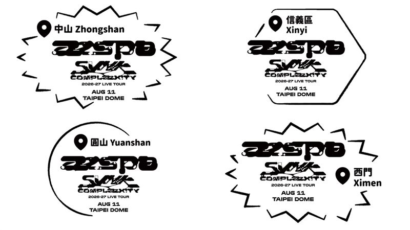 aespa首登台北大巨蛋推出城市行銷，還有K-POP首次官方紀念章。（圖／Live Nation Taiwan提供）
