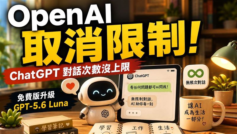 GPT將取消這項限制 免費版都受惠
