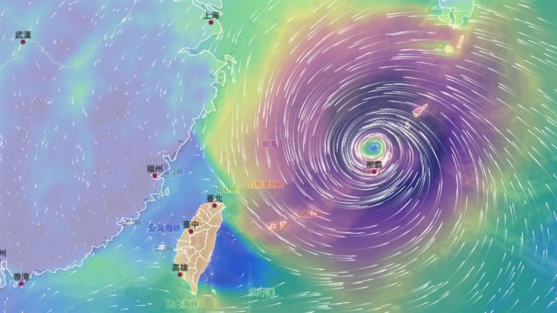白海豚颱風逼近!2縣市恐明午後發陸警
