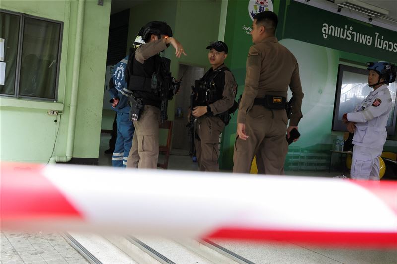 泰國發生駭人槍擊案，警方展開調查。（圖／路透社／達志影像）
