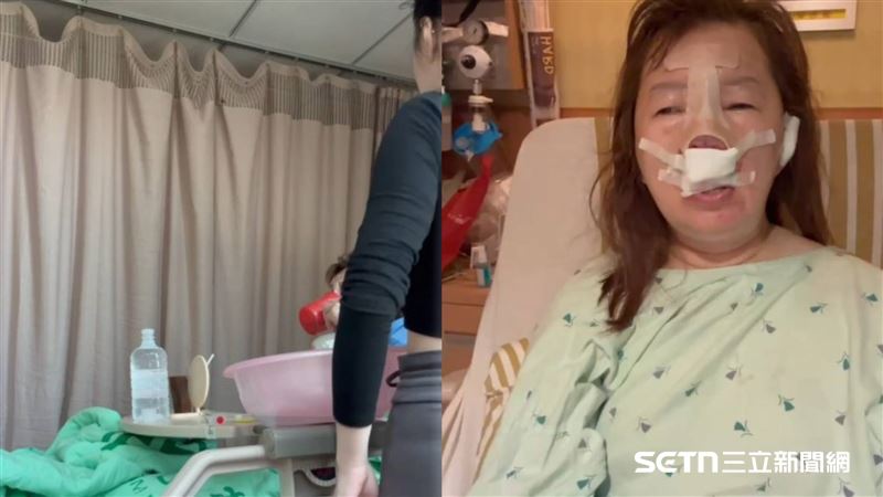 每一次手術後,女兒晶晶都寸步不離地陪在媽媽身旁。她坦言,每回媽媽進手術房,自己都膽戰心驚,深怕有任何意外,只能一遍遍告訴自己:「媽媽一定會平安出來。」(組圖/受訪者提供)