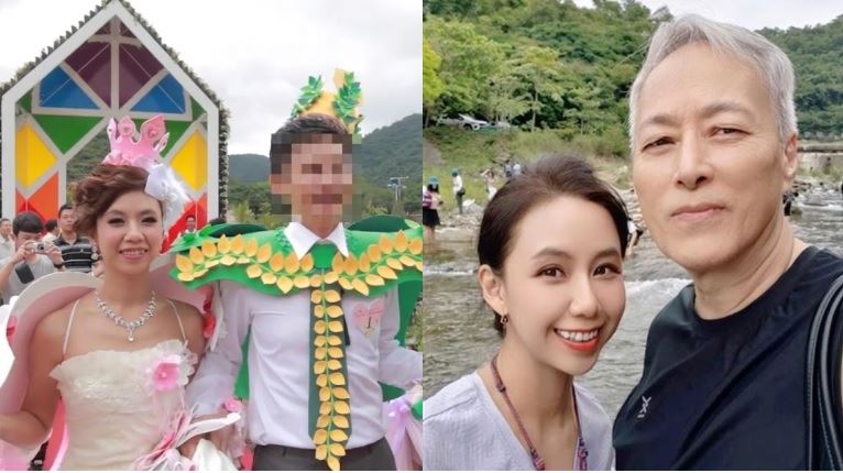 姜厚任大方公開小24歲女友陳苡孋,網友指控陳女當年介入自己父母時仍保有婚姻與幼子。(圖/翻攝自幸福角落婚紗攝影工作室YouTube、陳苡孋臉書)