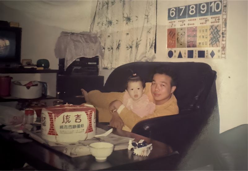 樂天女孩副舞蹈總監曉帆與父親（圖／樂天桃猿提供）