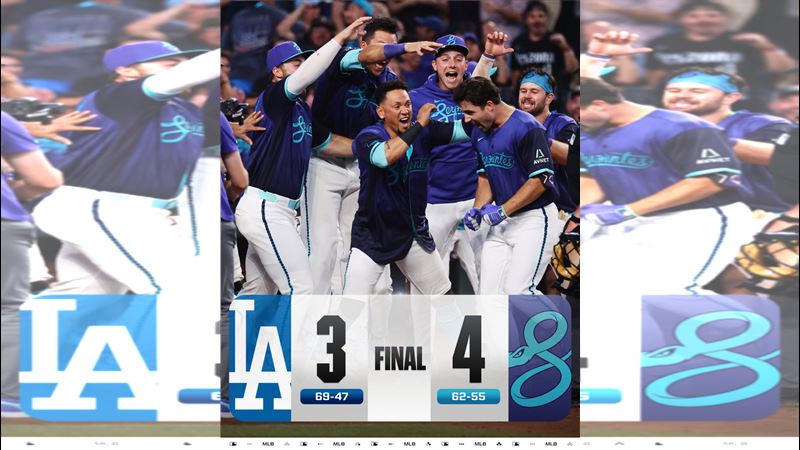 道奇3:4不敵響尾蛇。(圖/翻攝自X平台 @MLB)