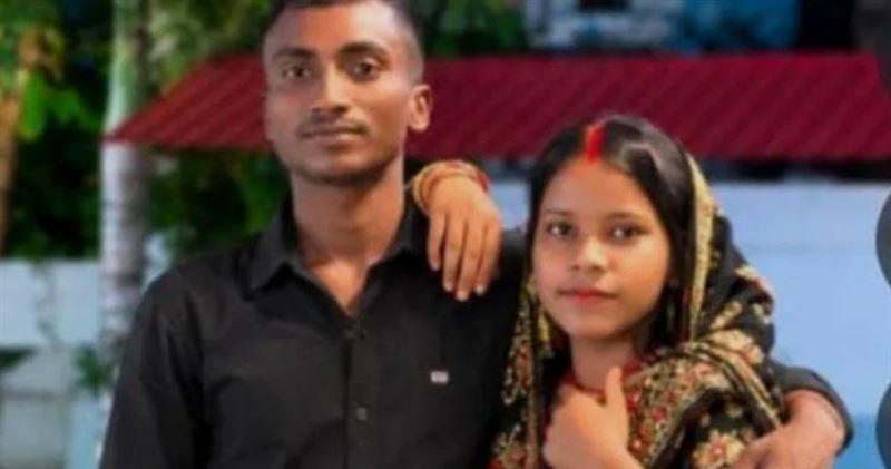 印度一名25歲人妻德維(Anshu Devi)疑似只是因為上菜太慢,遭丈夫達曼德拉(Dharmendra Kumar)的弟弟庫奈爾(Kunal Kumar)拿斧頭砍死。(圖/翻攝自新德里電視台)