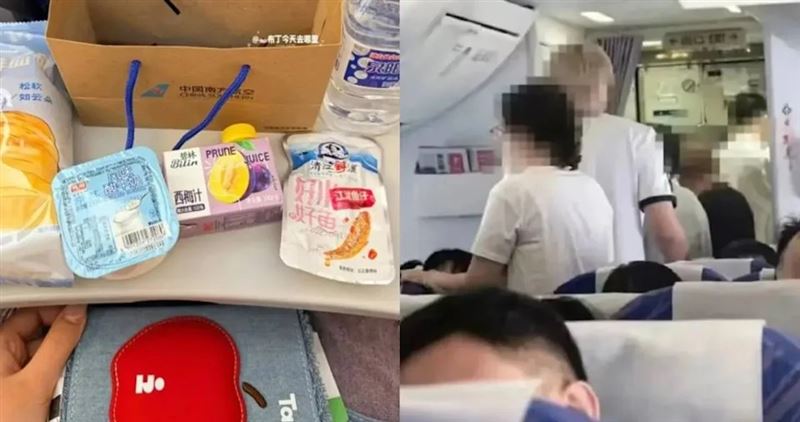 中國南方航空2日由武漢飛往烏魯木齊的班機,因在機上提供西梅汁,造成廁所大排長龍。(圖/翻攝自微博)