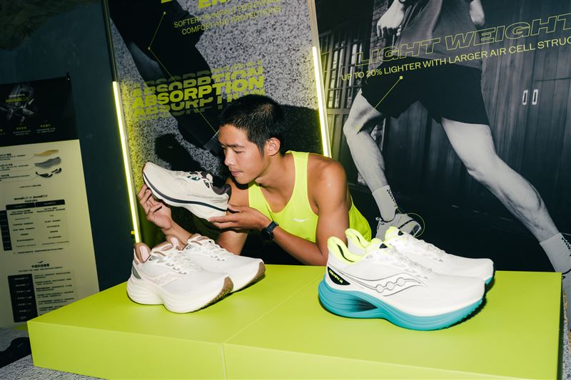 Saucony推出全新incrediLUX泡棉,具備「持久緩震」、「極致輕量」與「效能躍升」三大核心特色。(圖/品牌業者提供)