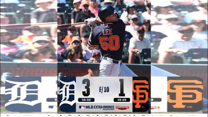 老虎3:1險勝巨人。(圖/翻攝自X平台 @MLB)