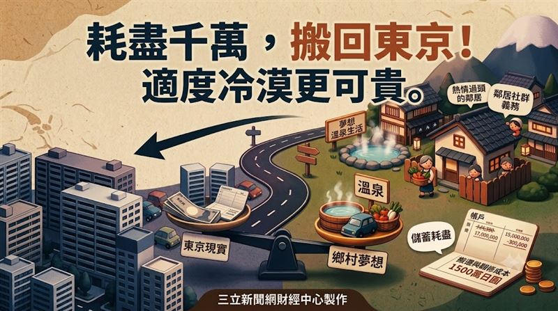 拋售東京房產移居鄉下泡湯　崩潰揭露真相