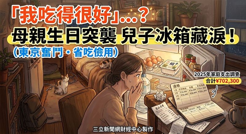 獨自在外生活的年輕上班族,為省下開銷常以簡單三餐度日。(圖/三立新聞網財經中心蕭榕AI製圖)