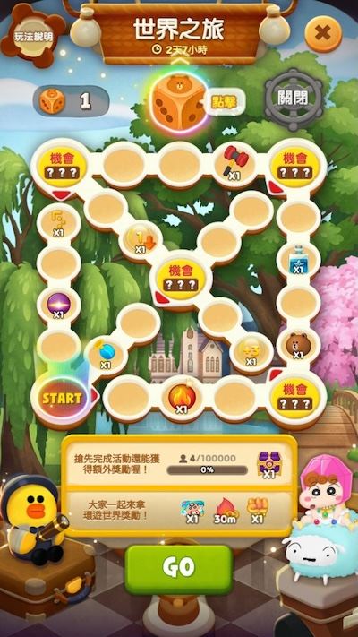 完成世界之旅活動可獲得各種道具獎勵 (※活動圖片僅供示意)。（圖／LINE提供）