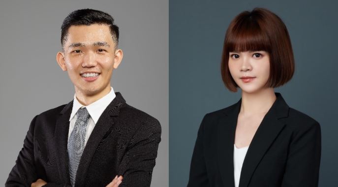 台北市長蔣萬安爭取連任,傳出市府小內閣人事異動,北市府證實,北市府發言人李政軒因個人生涯規劃,已請辭獲准,由副發言人魏汶萱接任發言人(組合圖/北市府提供)